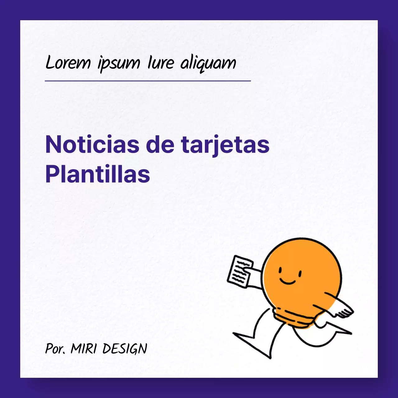 Guía de marketing para marcos de fotos sencillos en morado y naranja