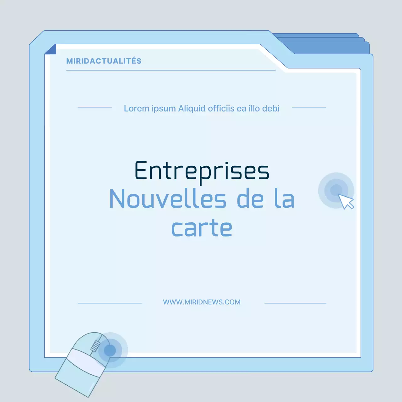 Cartes marketing modernes en bleu clairNewsTutorials