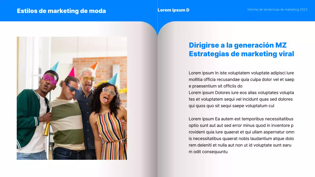 Informe de tendencias de marketing de la Generación MZ en azul y menta