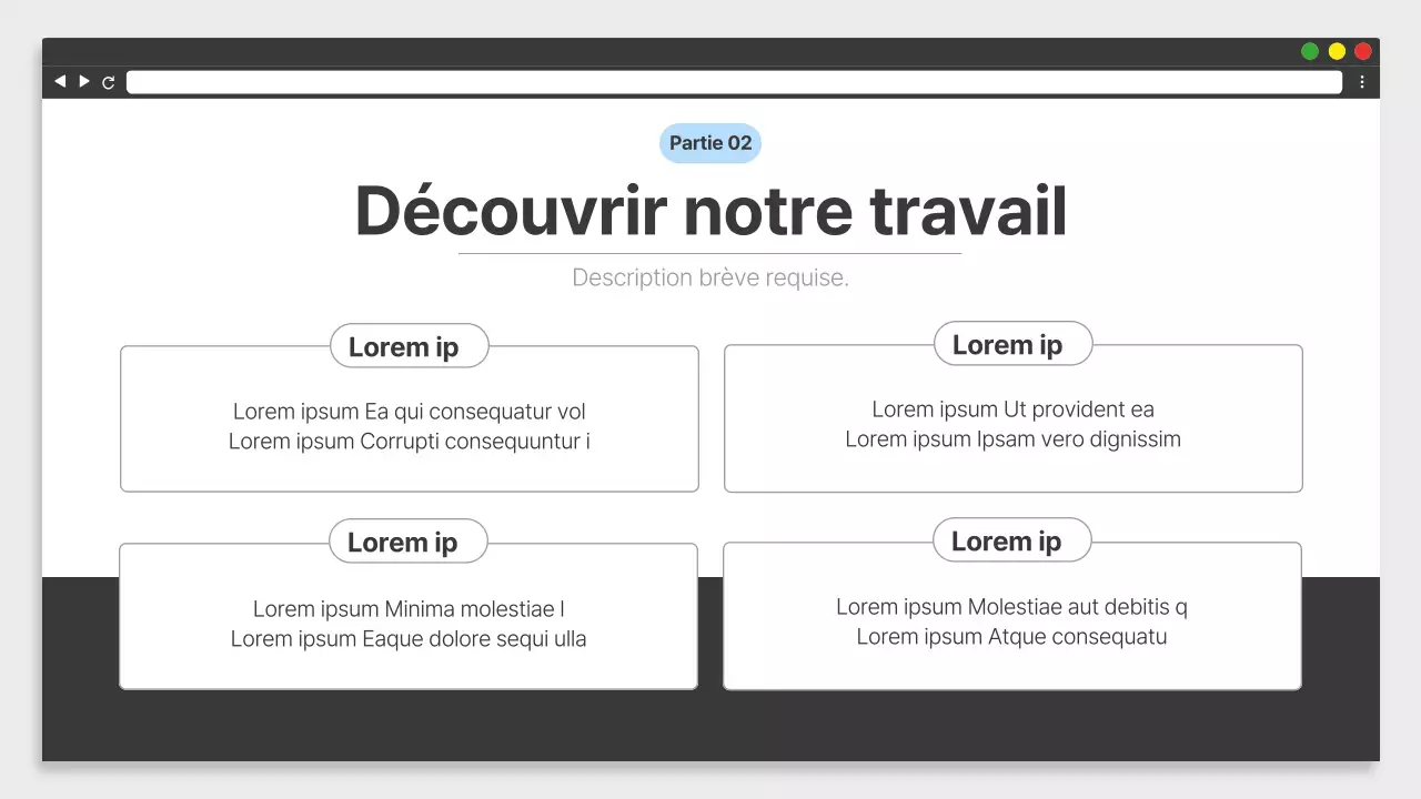 Matériel de formation simple en blanc et noir sur le lieu de travail