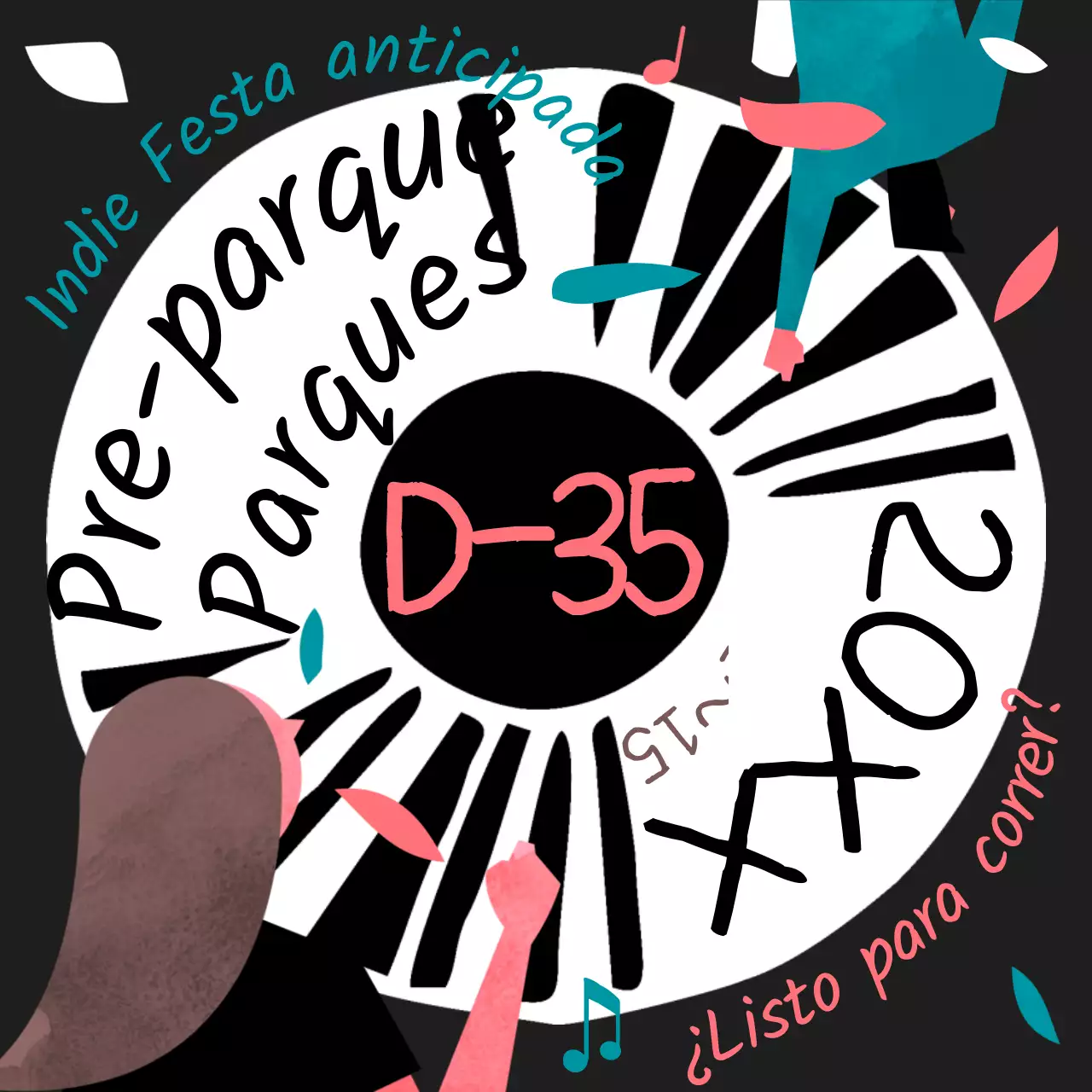 Promociona el festival con arte pop en negro y rosa