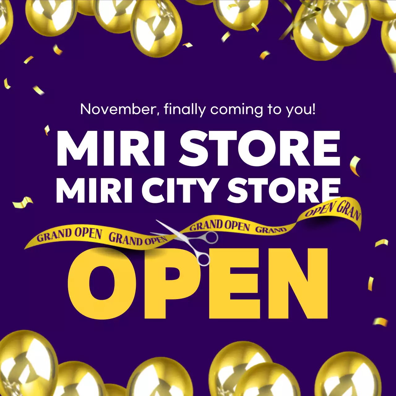 Purple Modern Store Promotion Social Media Post