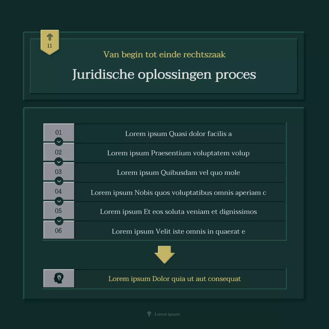 Eenvoudig bedrijfsprofiel in groen en geel