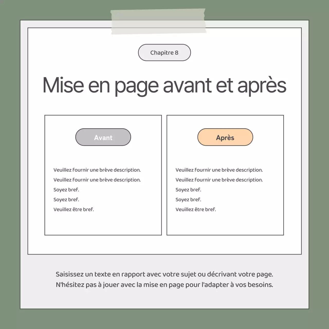 Un simple discours d'ascenseur commercial en kaki et blanc