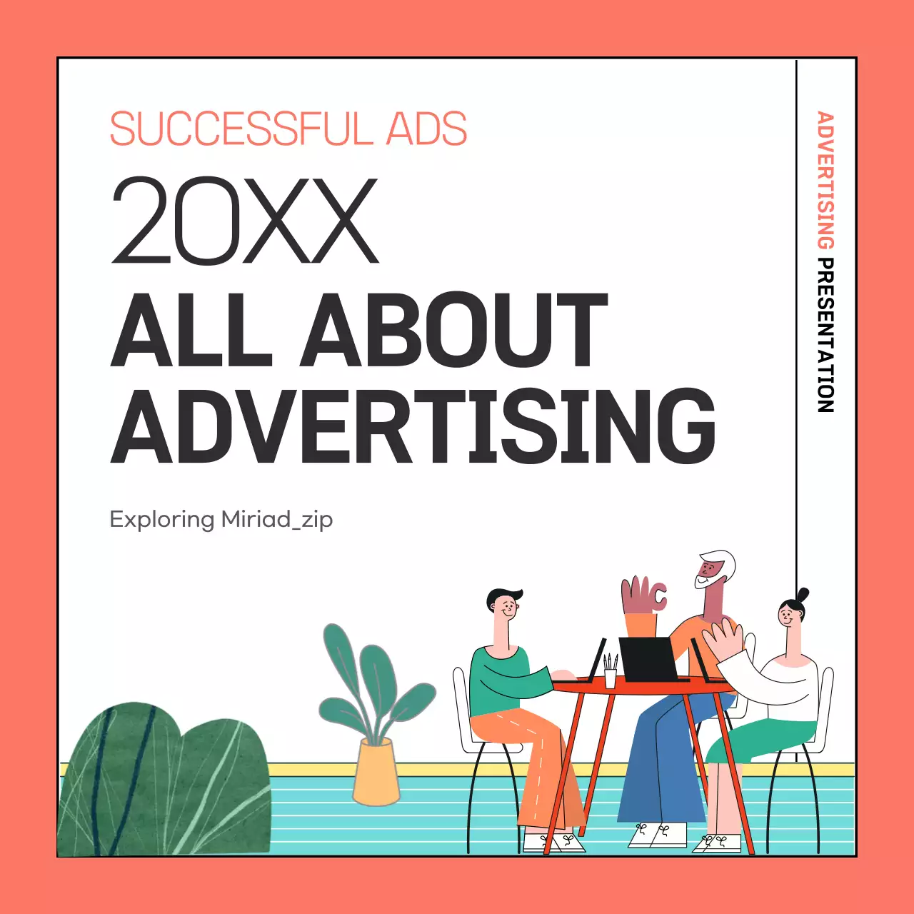 코랄 모던 광고 프리젠테이션 인스타그램 캐러셀