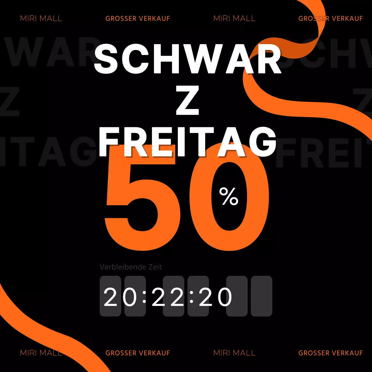 Trendige Black Friday-Anzeigen in Schwarz und Rot