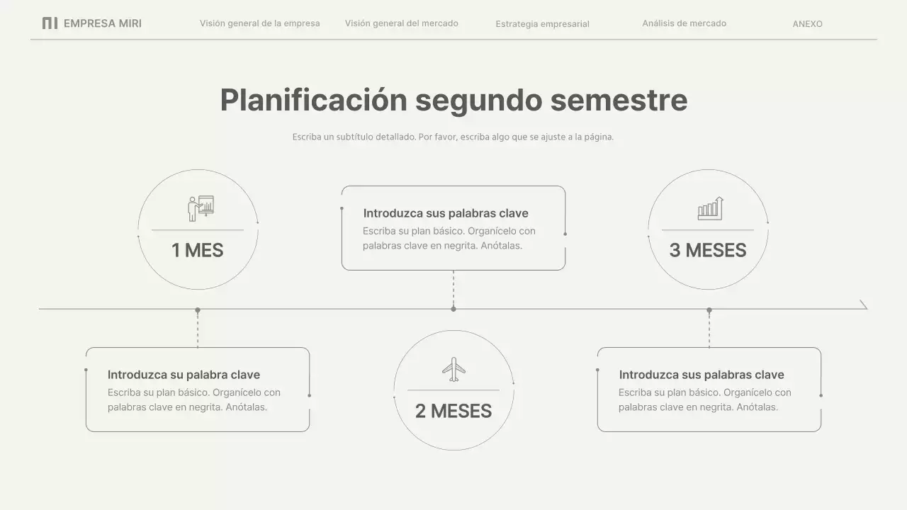 Informes comerciales sencillos en beige