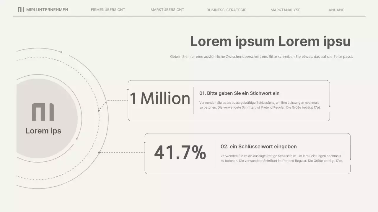 Einfache Geschäftsberichte in Beige