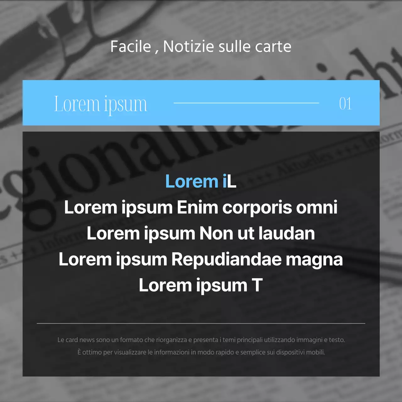 Una moderna postazione di lavoro in nero e azzurro