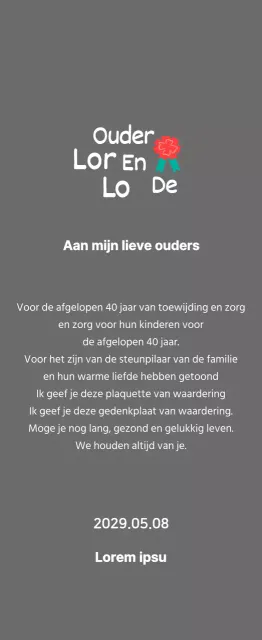 Moederdag kalligrafie met rode anjer illustratie