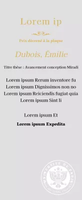 Plaque de diplôme luxueuse avec logo de l'école et bordure dorée