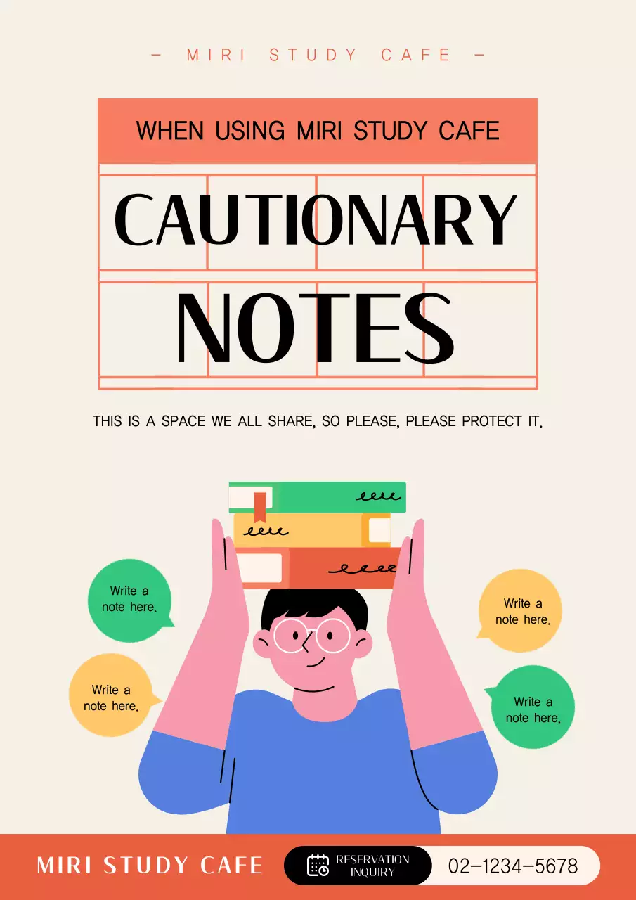 Beige Modern Study Guideline Poster