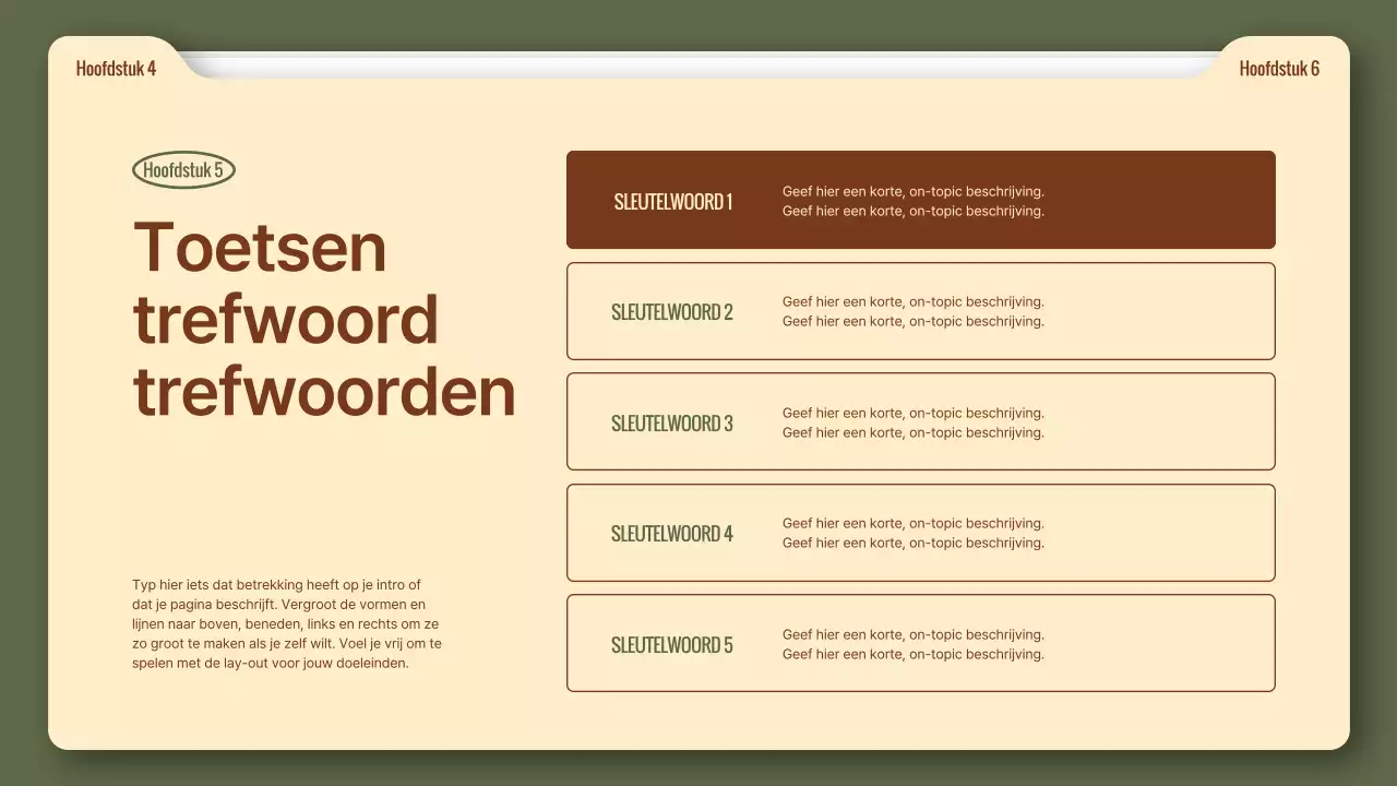 Een eenvoudig zakelijk rapport in kaki en bruin