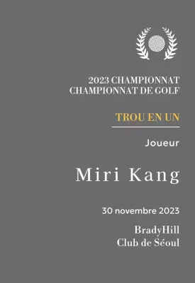 Plaque du gagnant d'un trou d'un coup au golf avec balle de golf et couronne de laurier (illustration)