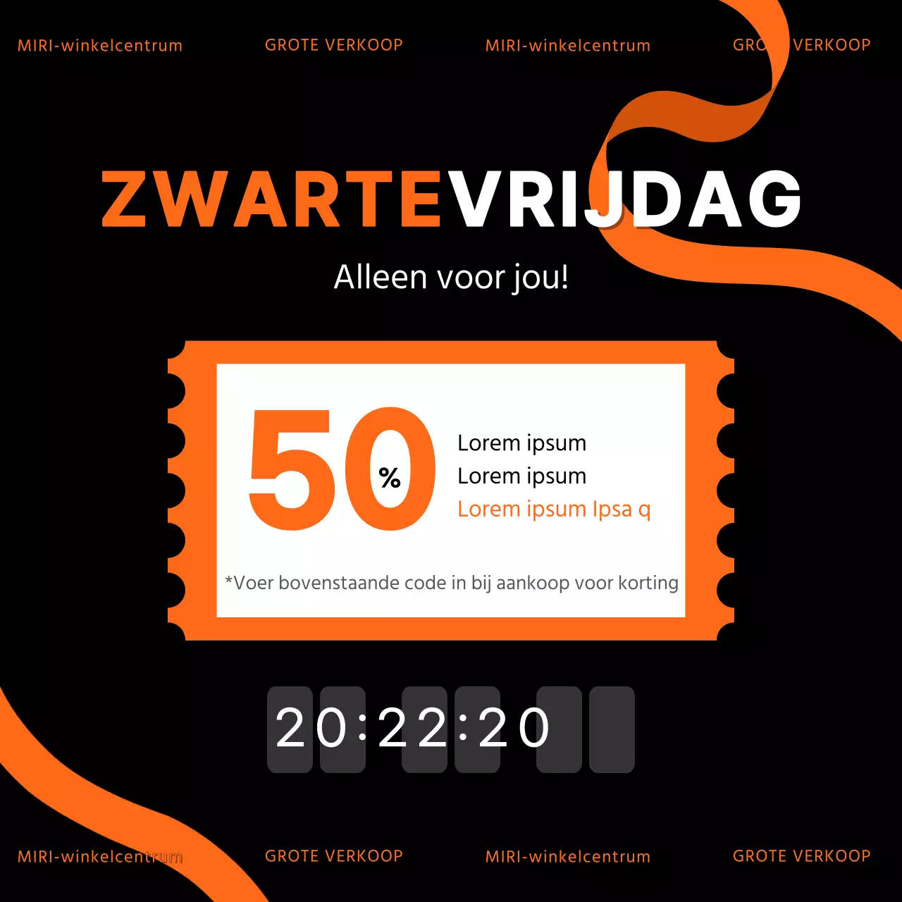 Trendy Black Friday-advertenties in zwart en rood