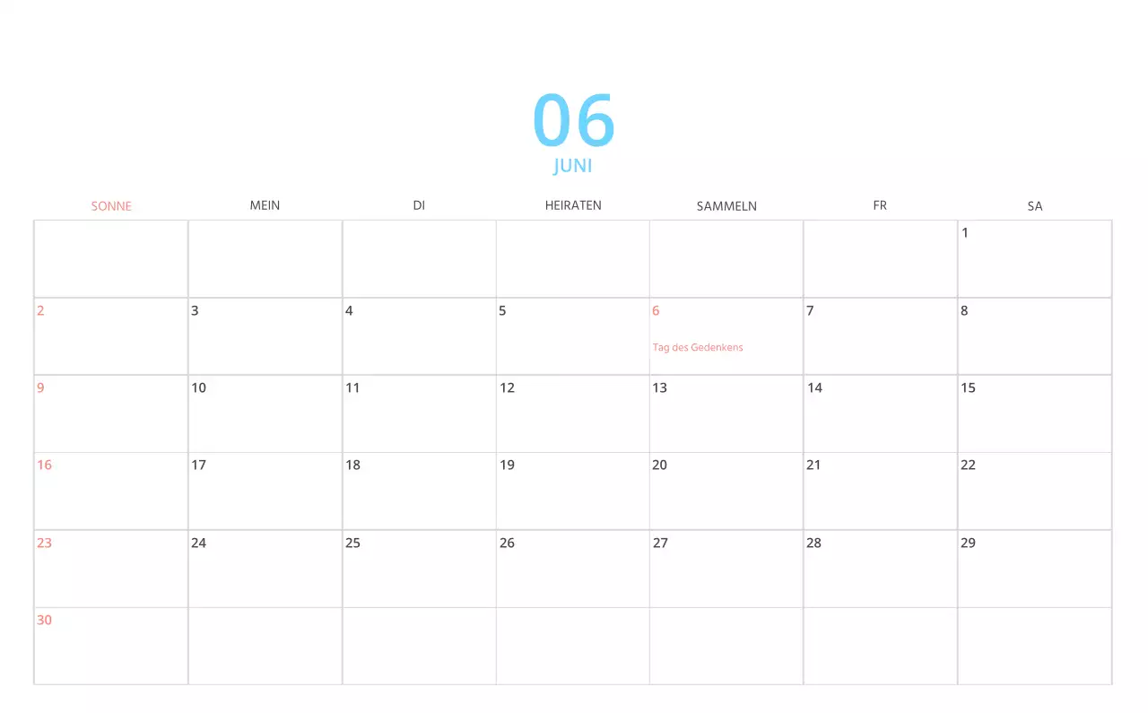 Niedlich illustrierter grüner Tischkalender mit Familienthemen