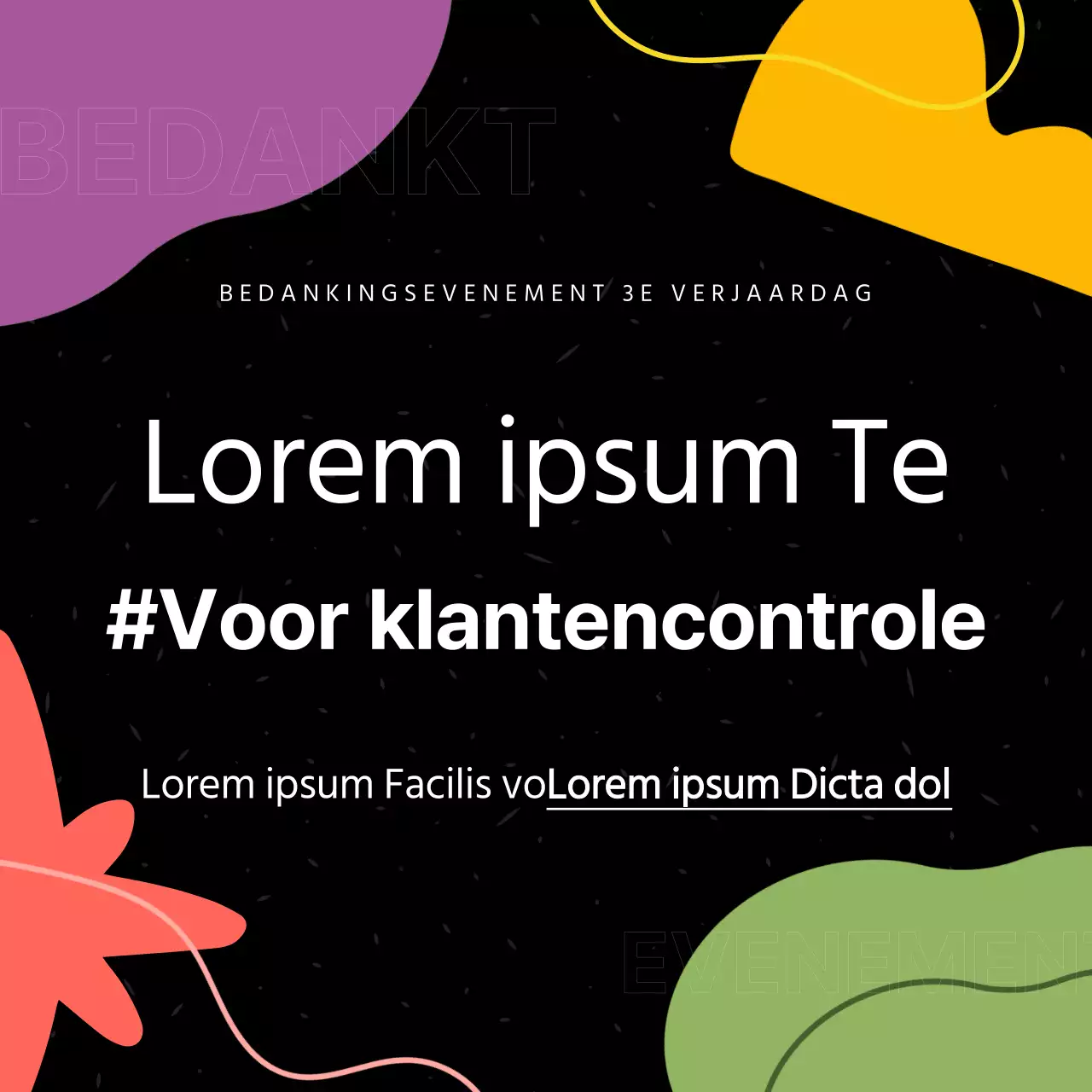 Een minimalistische zwart-wit advertentie voor klantwaardering