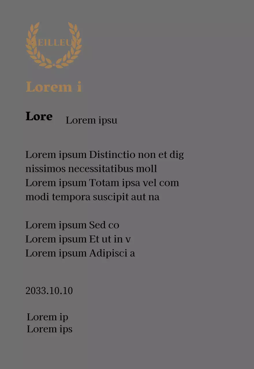 Plaque de remerciement luxueuse avec lauriers et cachet en or