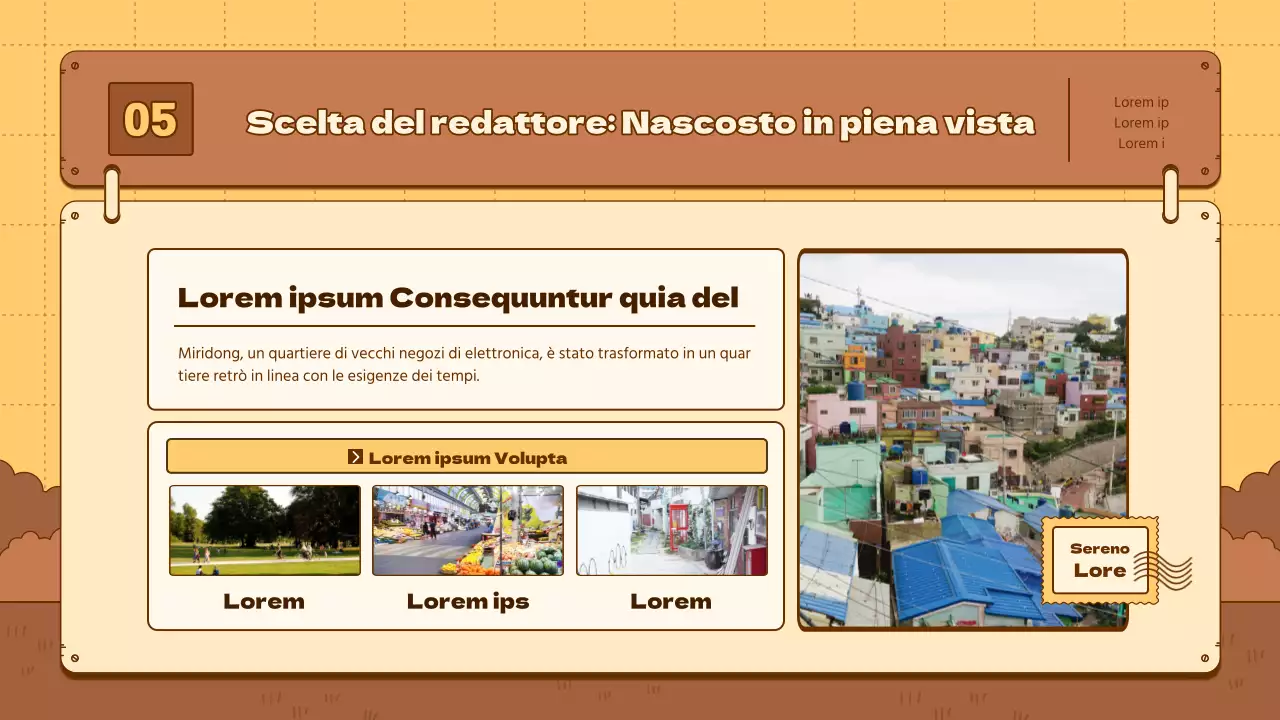 Una semplice guida turistica culturale gialla e marrone