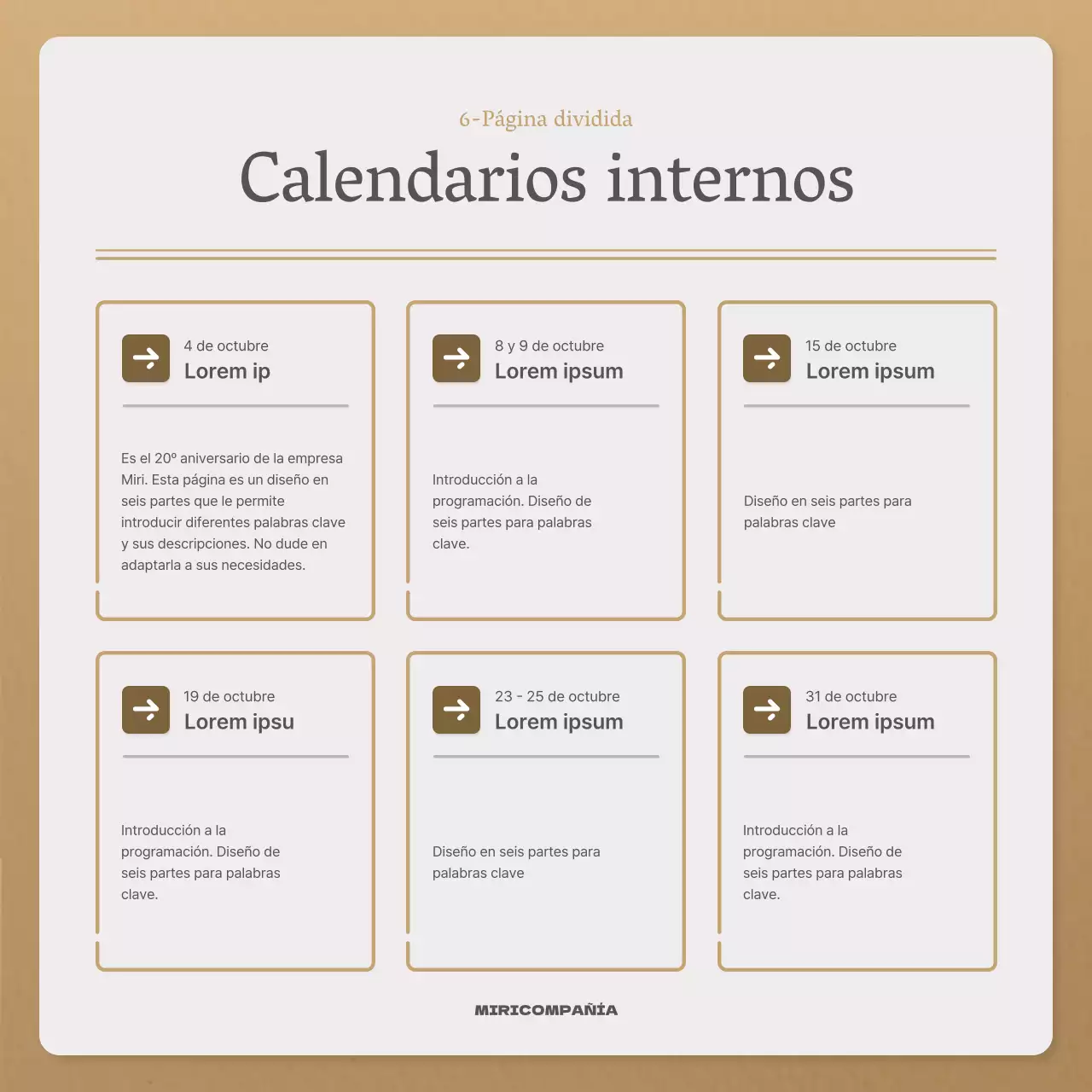 Una sencilla carta otoñal en beige y marrón newsletter post