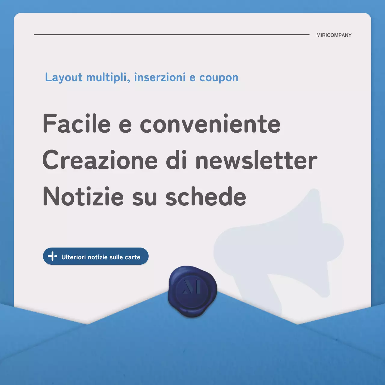 Una lettera semplice in blu e navy per la newsletter