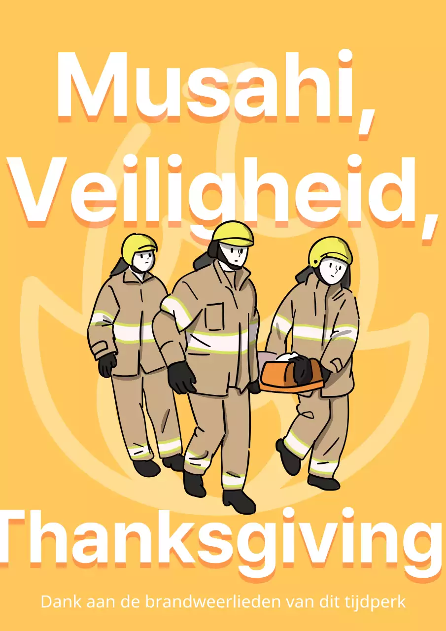 Eenvoudig brandweermagazine met gele achtergrond