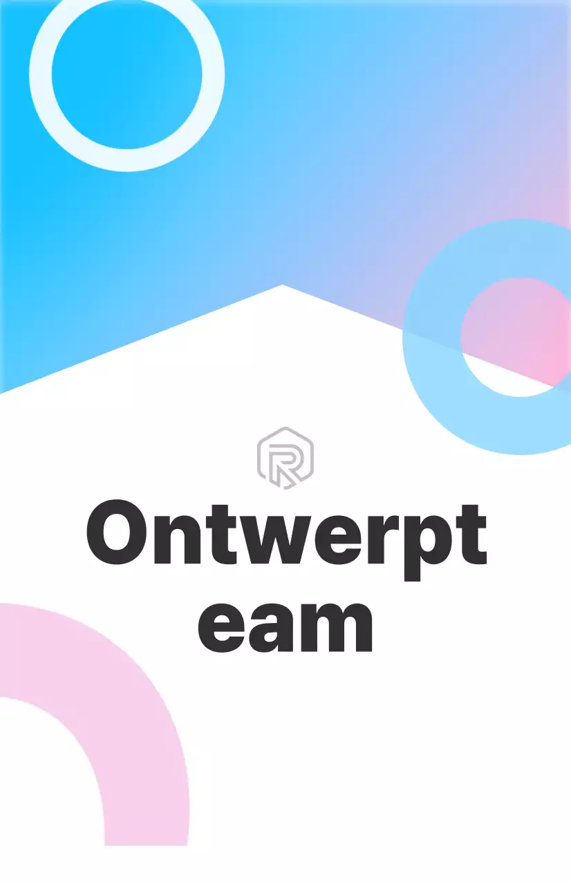 Een schoon, wit, kleurgecodeerd introductiebord voor de afdeling van het ontwerpteam
