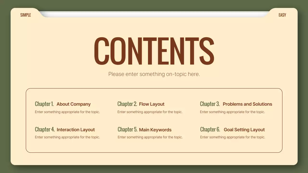 Simple business reports in khaki and brown