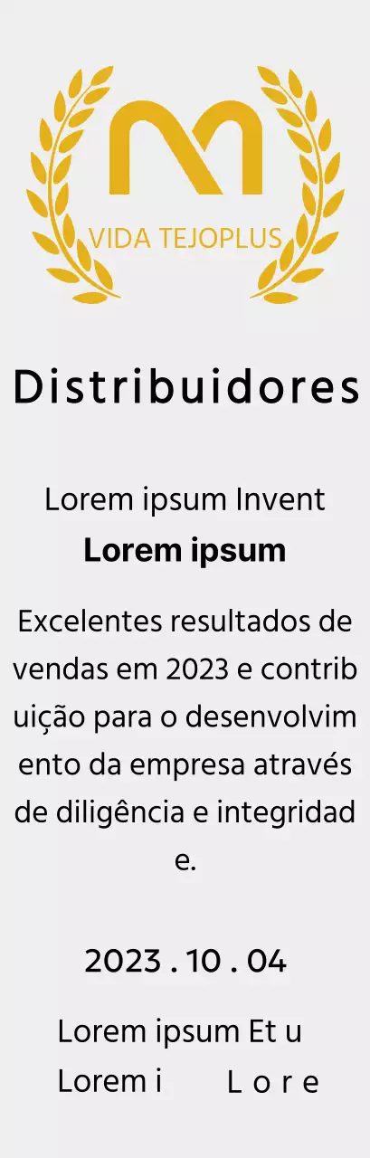 Placa de mérito com o logótipo da marca e coroa de louros no conceito Outstanding Dealer Award.