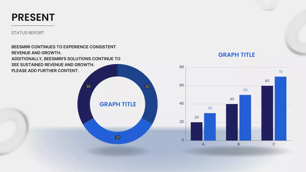 블루 모던 회사 보고서 문서 프레젠테이션