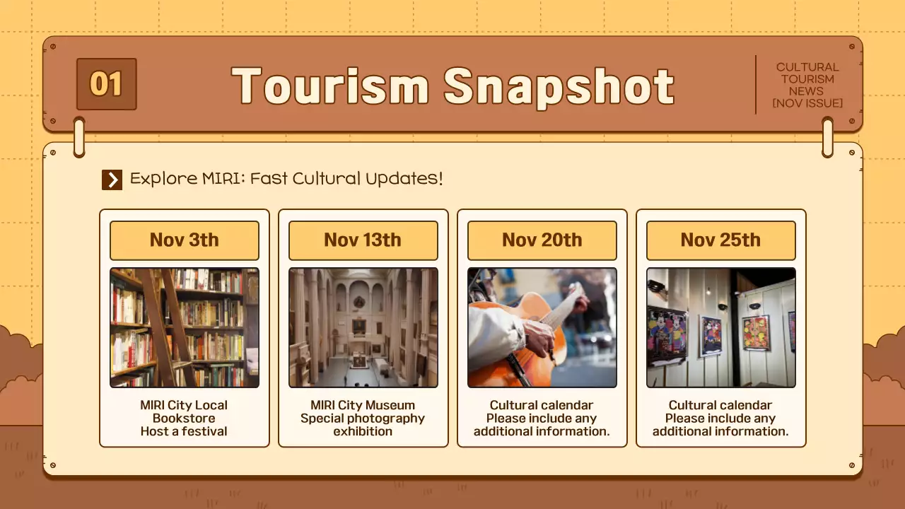 Beige Traditional Tourism Newsletter Presentation