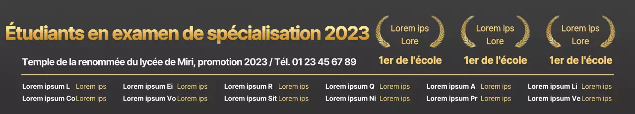 Promouvoir les personnes performantes avec des accents dorés sur un fond gris foncé