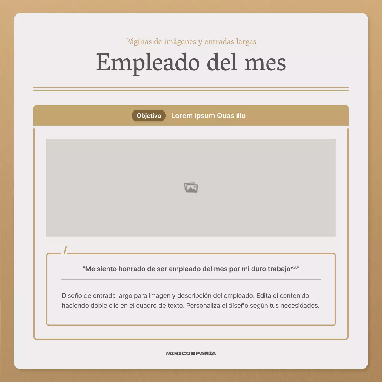 Una sencilla carta otoñal en beige y marrón newsletter post