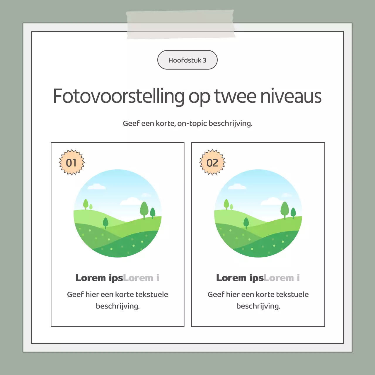 Een eenvoudige kaki en witte zakelijke elevator pitch