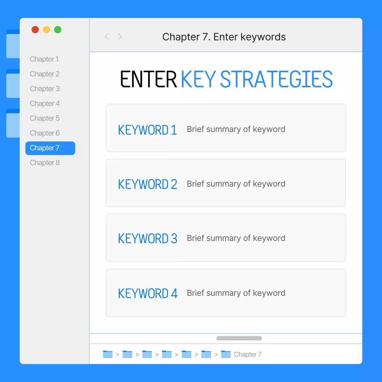 Simple monitor UI report with blue and orange color scheme