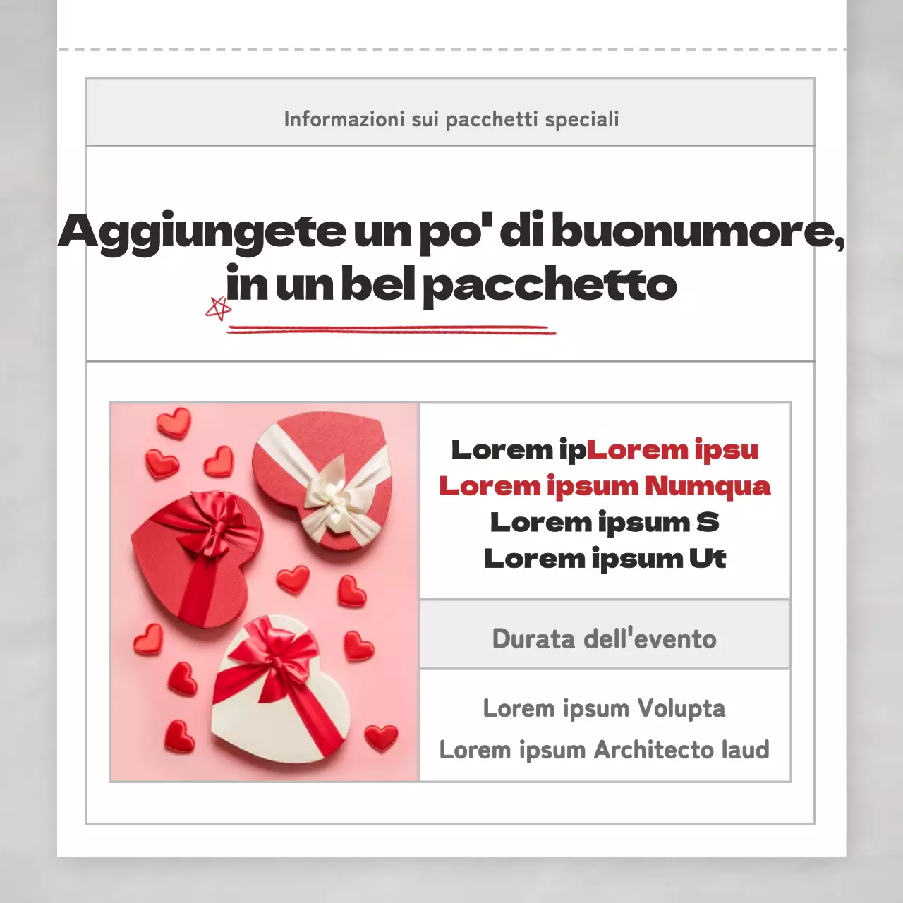 Promuovere regali grigi e di tendenza per il SAT