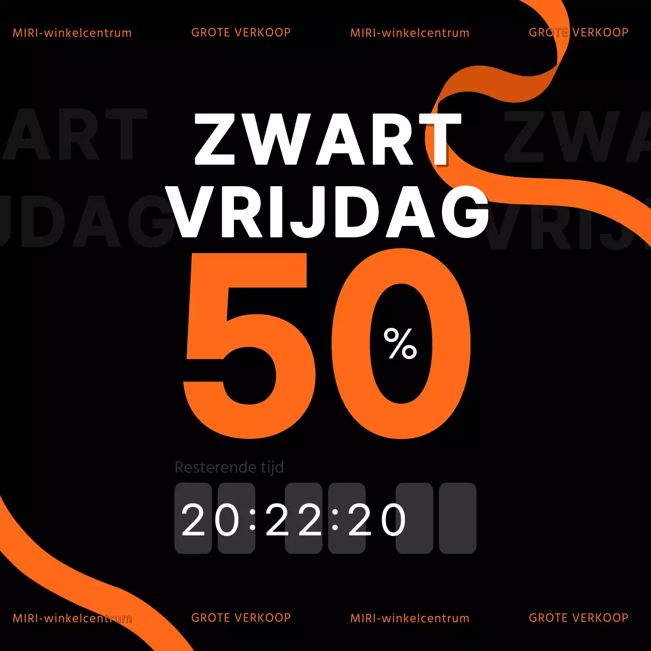 Trendy Black Friday-advertenties in zwart en rood