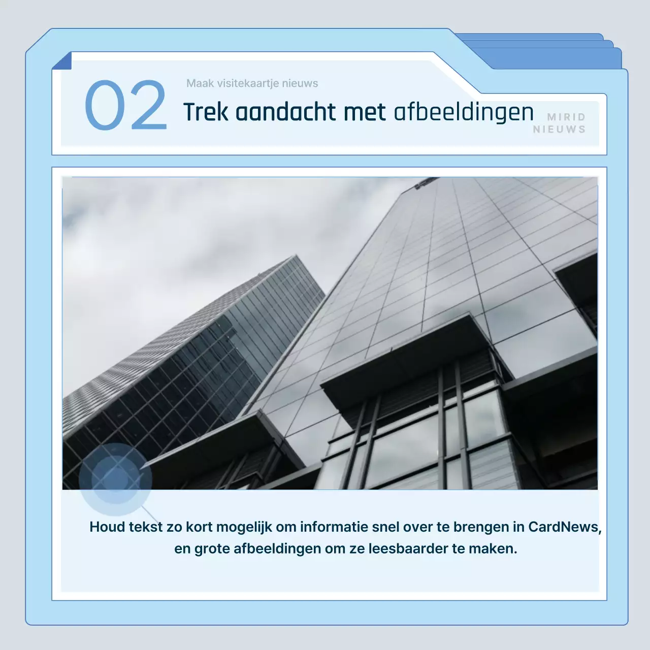 Moderne marketingkaarten in lichtblauwNieuwsTutorials