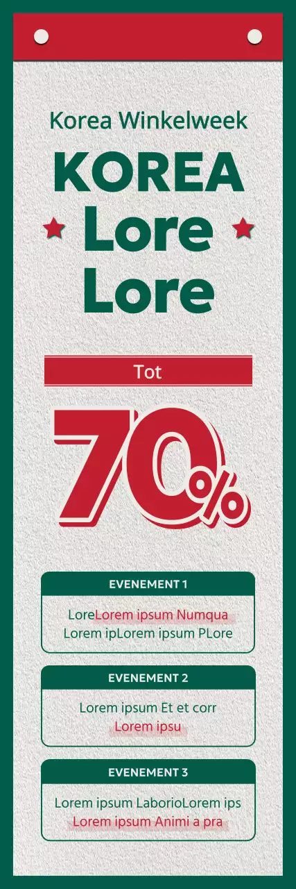 Een gids voor Korea Sale Festa, met zijn retro rode en groene kleurenschema