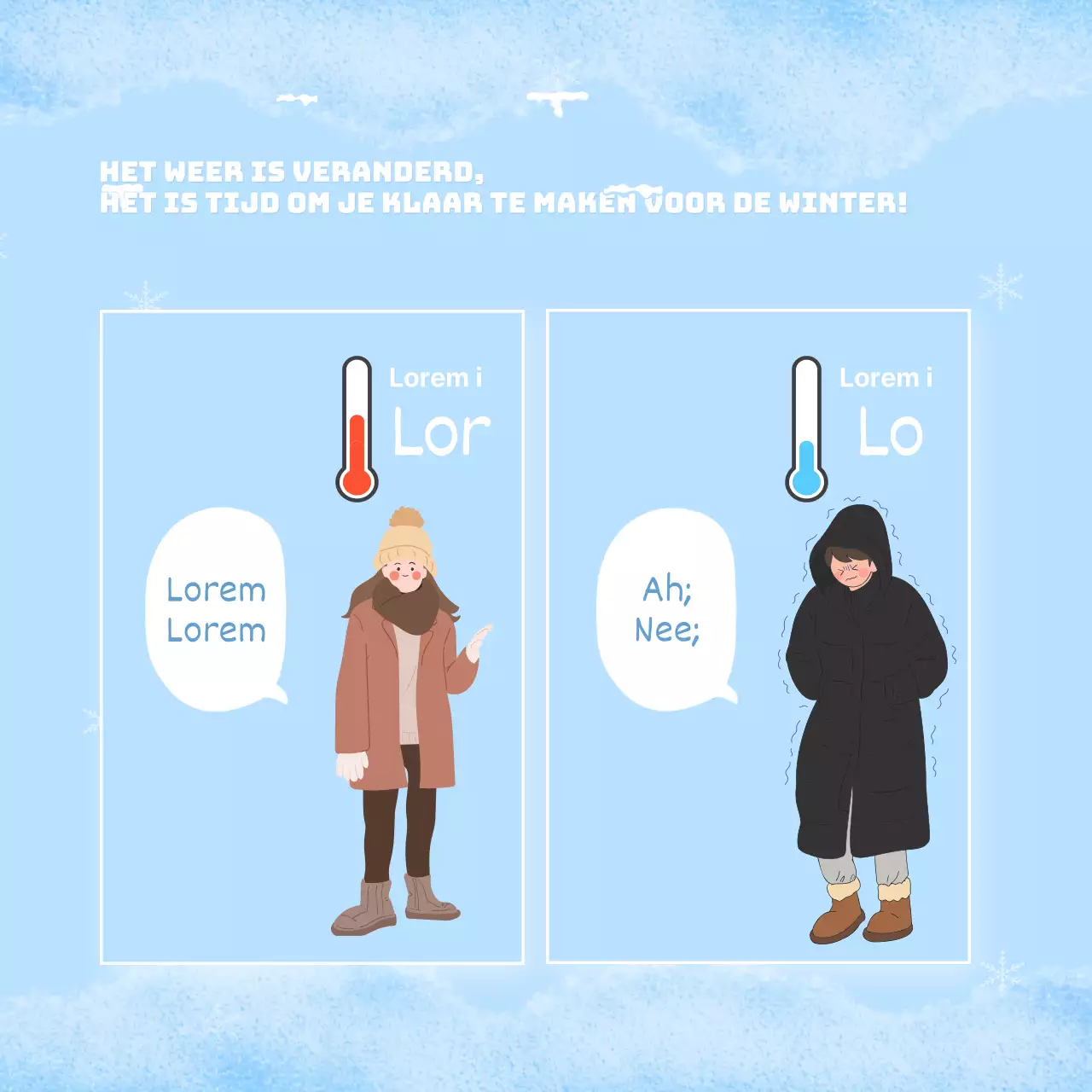 Een minimalistische, basic overwinteringspaal in lichtblauw en wit