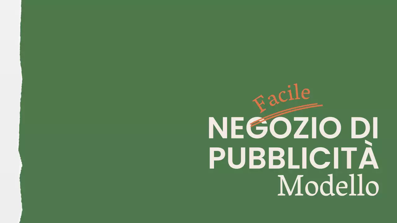 Pubblicità minimalista del menu in negozio in verde e arancione