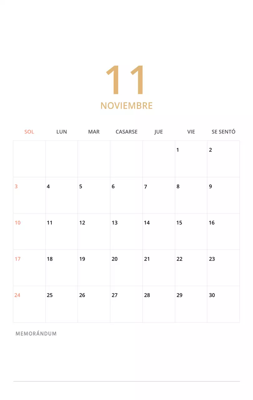 Bonito calendario de sobremesa ilustrado de temática familiar en color verde