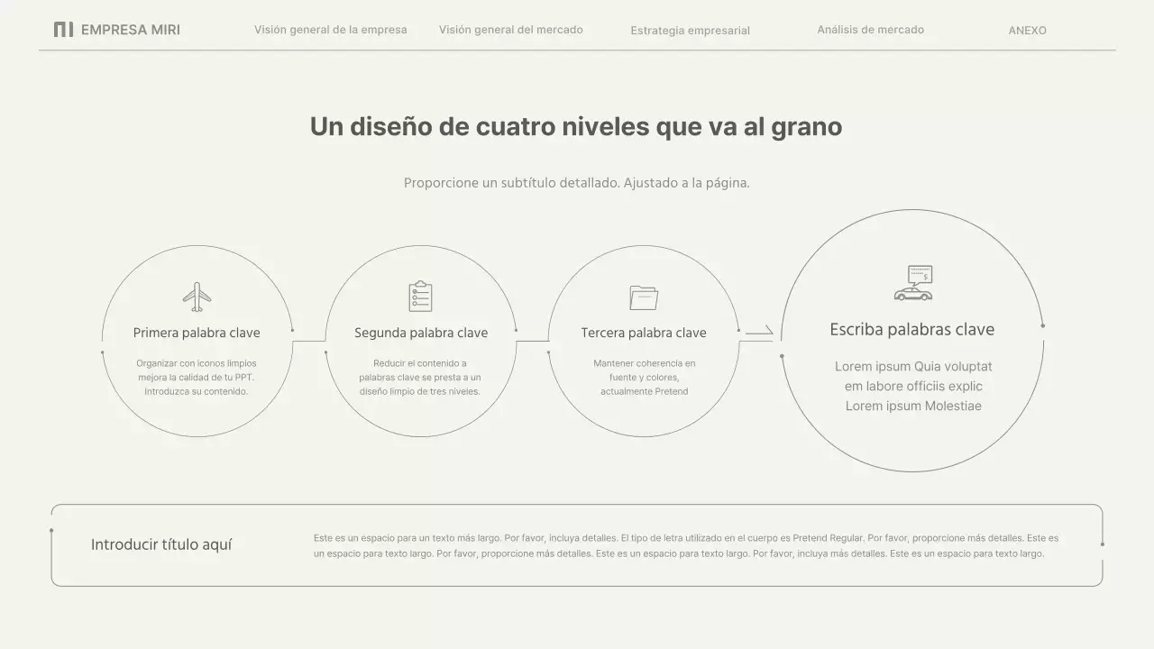 Informes comerciales sencillos en beige