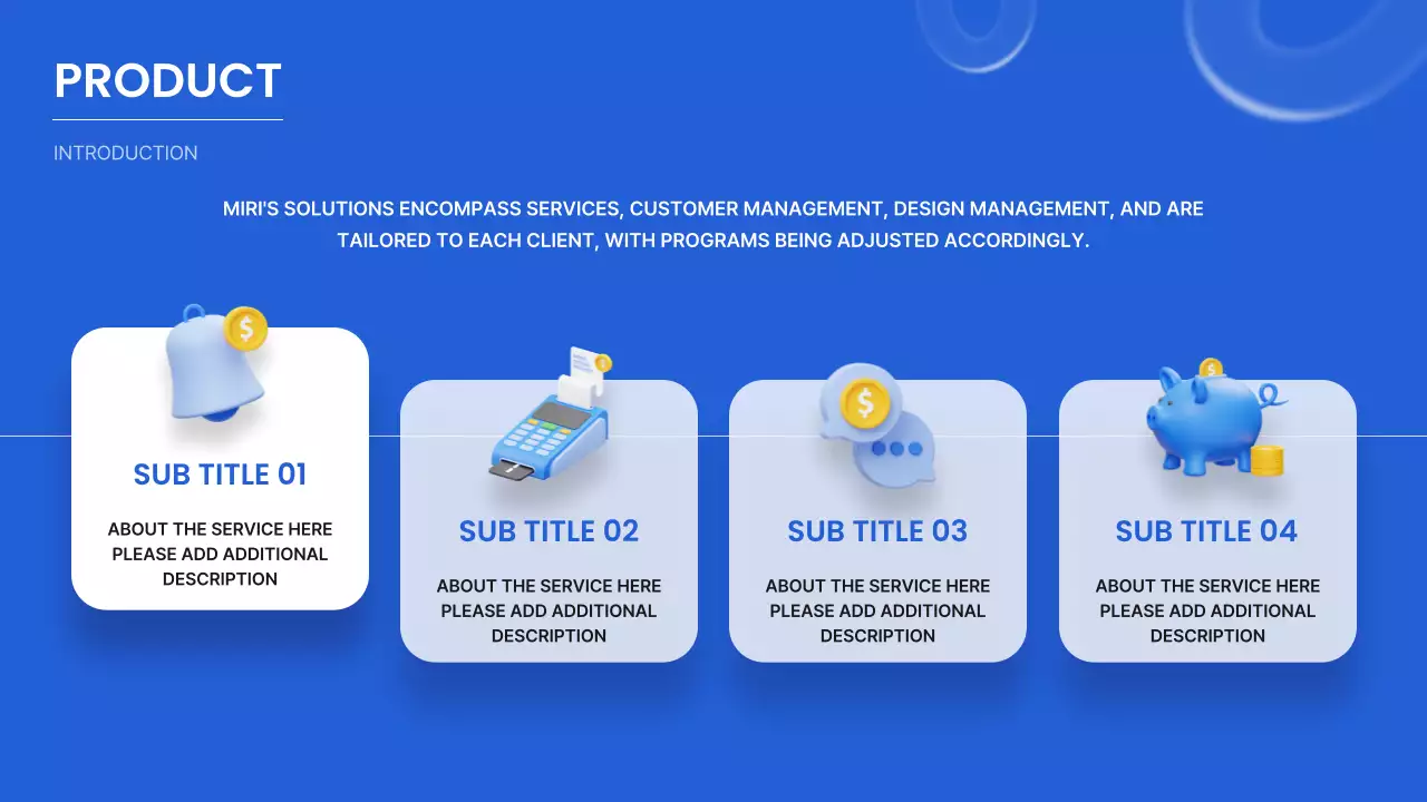 블루 모던 회사 보고서 문서 프레젠테이션
