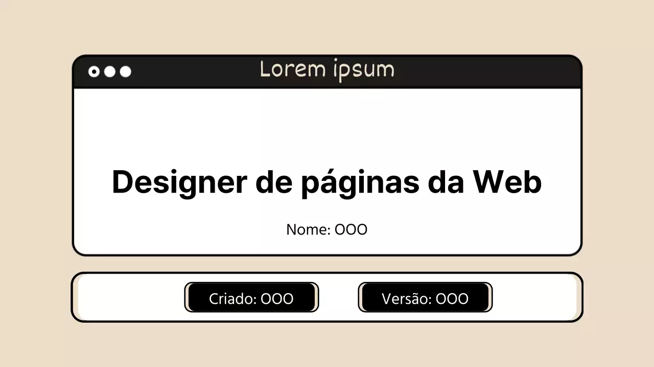 Um plano de página Web simples em bege