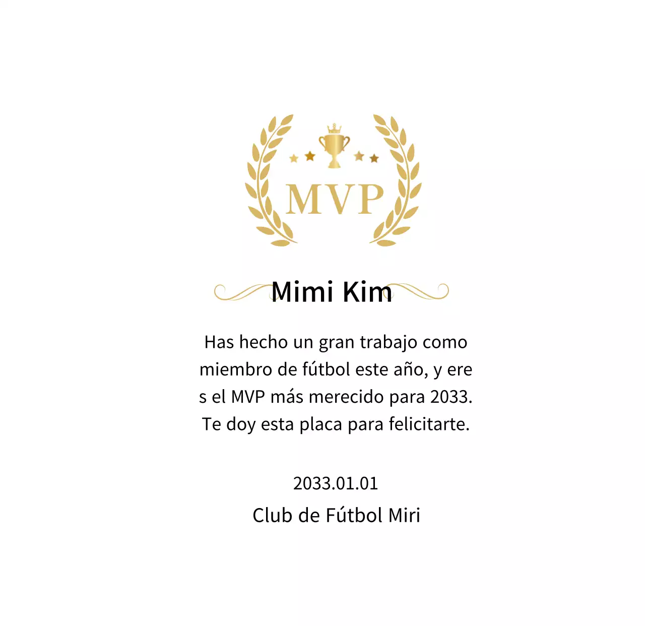 Lujosas placas de campeón con laureles y trofeos dorados