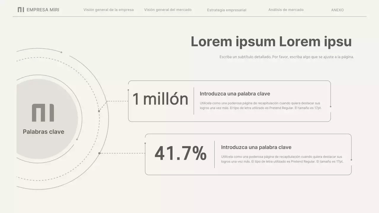 Informes comerciales sencillos en beige