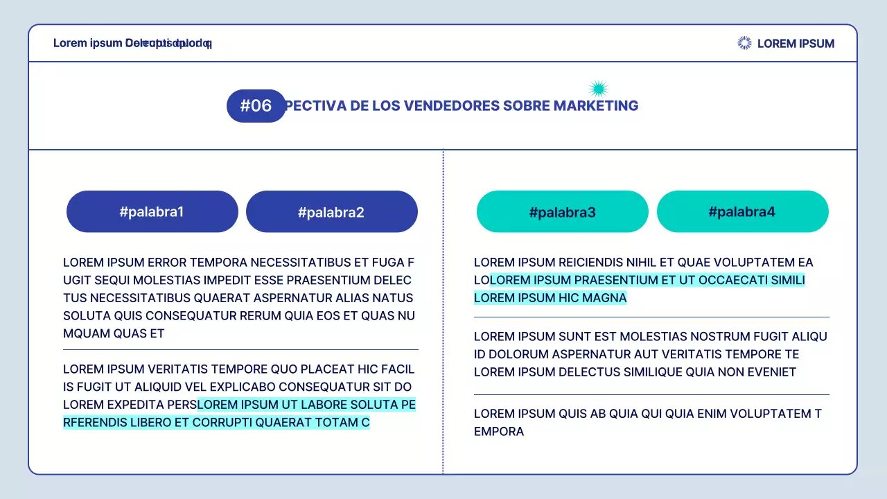 Un sencillo informe de tendencias de marketing en azul marino y menta