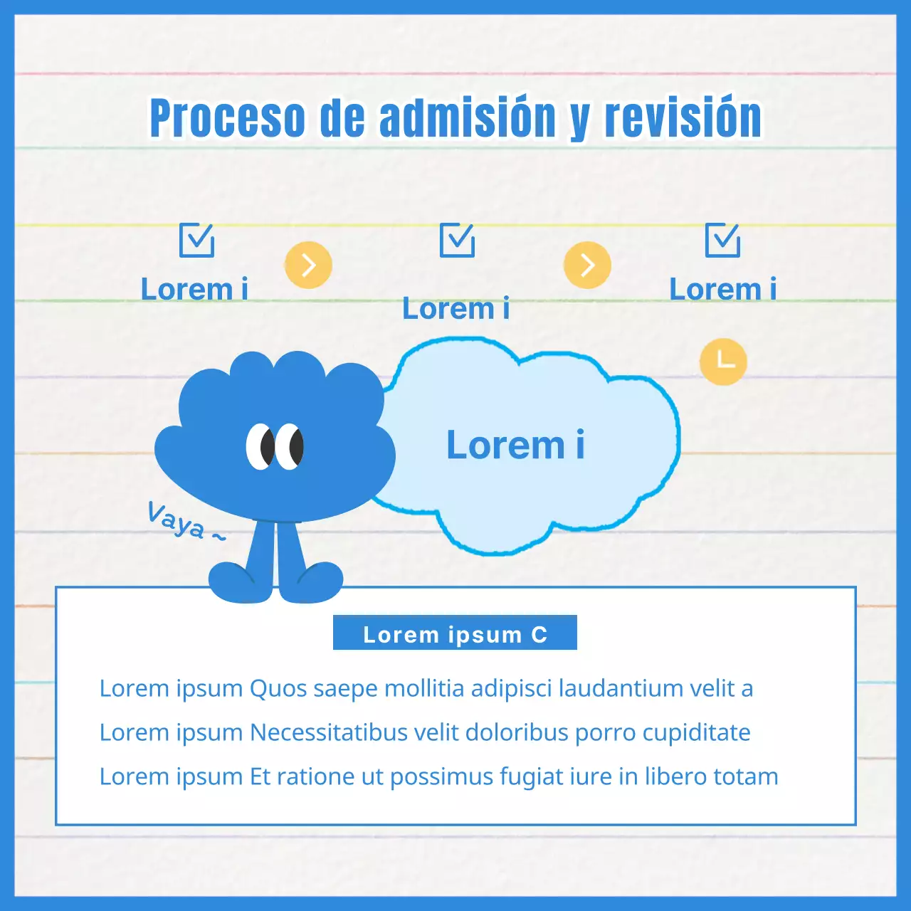 Promover un concurso de carácter minimalista en amarillo y azul