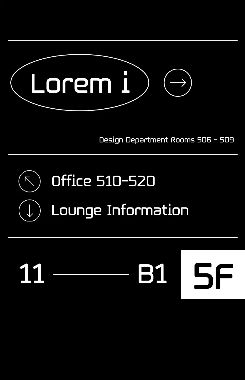 A simple, black-and-white enterprise floor plan